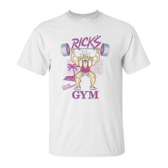 Rick Morty Ricks Gym Neon Beach Unisex T-Shirt | Favorety AU