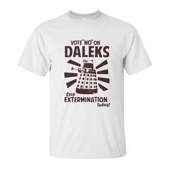 Ripple Junction Doctor Who Vote No To Daleks Adult Unisex T-Shirt | Favorety AU