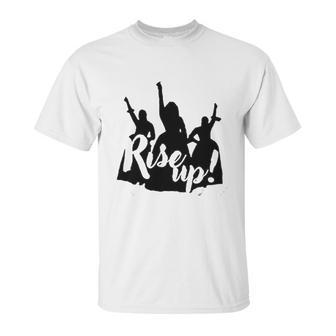 Rise Up Hamilton Young Scrappy Hungry Graphic Unisex T-Shirt | Favorety UK