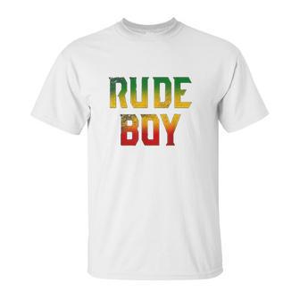 Rude Boy Rasta Reggae Roots Gifts Clothing Jamaica Unisex T-Shirt | Favorety UK