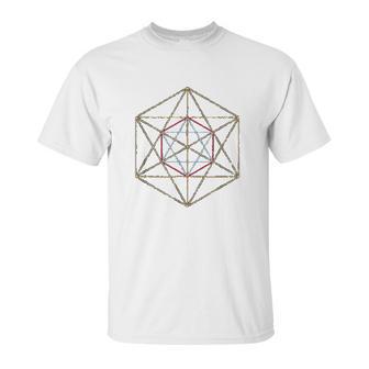 Sacred Geometry Merkabah Cube Of Archangel Metatron Unisex T-Shirt | Favorety