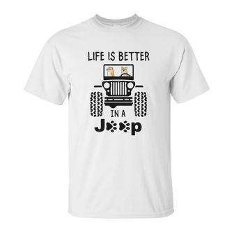 Shiba Inu Life Is Better In A Jeep Unisex T-Shirt | Favorety DE