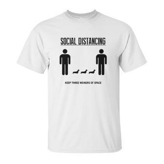 Social Distancing Dachshund Unisex T-Shirt | Favorety CA