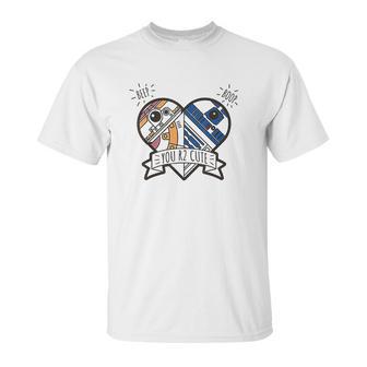 Star Wars R2-D2 Bb-8 Droid Heart Valentines Day Unisex T-Shirt | Favorety DE