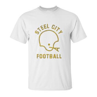 The Steel City Vintage Pittsburgh Football Unisex T-Shirt | Favorety AU