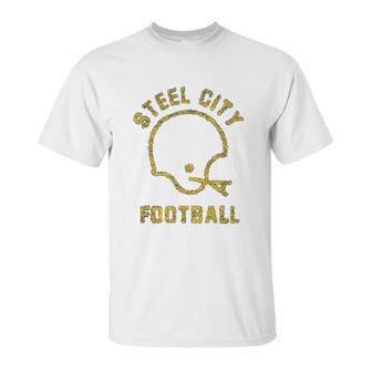 The Steel City Vintage Pittsburgh Football Unisex T-Shirt | Favorety