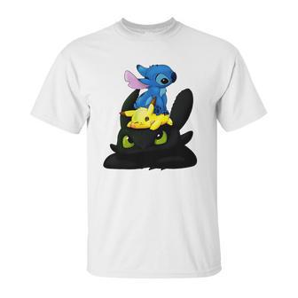 Stitch Pokemon Grinch Unisex T-Shirt | Favorety