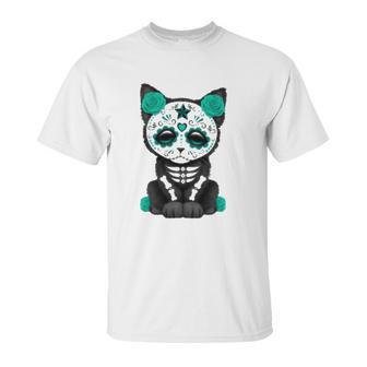 Sugar Skull Cat Day Of The Dead Cat Unisex T-Shirt | Favorety CA