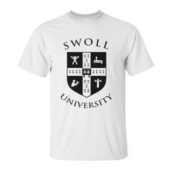 Swoll University Funny Gym Bodybuilding Unisex T-Shirt | Favorety