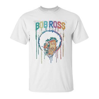 Teelocity Bob Ross Paint Drip Graphic Unisex T-Shirt | Favorety DE