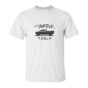 Tesla Cybertruck Truck And Logo Unisex T-Shirt | Favorety AU