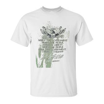 Thomas Jefferson Liberty Tyranny 2Nd Second Amendment Rights Partiotic America Usa Unisex T-Shirt | Favorety CA