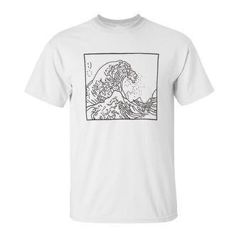 Casual Graphic Tsunami Unisex T-Shirt | Favorety