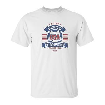 Us Soccer Fans 4 Time World Champs Soft Style Unisex T-Shirt | Favorety