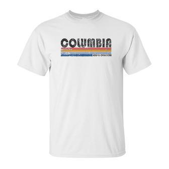 Vintage 1980S Style Columbia Unisex T-Shirt | Favorety