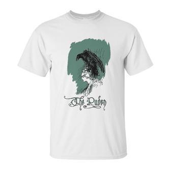 Vintage Edgar Allen Poe Raven Unisex T-Shirt | Favorety AU