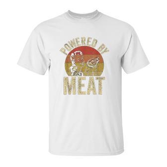 Vintage Powered By Meat Carnivore Woman Meat Eater Unisex T-Shirt | Favorety CA