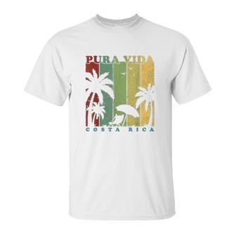 Vintage Retro Summer Vacation Costa Rica Pura Vida Beach Unisex T-Shirt | Favorety DE