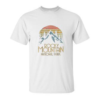 Vintage Rocky Mountains National Park Colorado Retro Unisex T-Shirt | Favorety