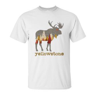 Vintage Yellowstone National Park Bull Moose Unisex T-Shirt | Favorety CA