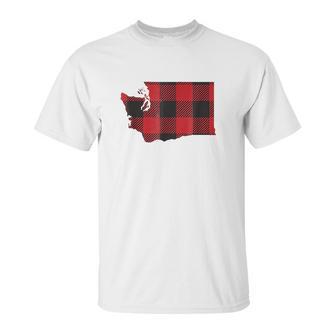 Washington State Seattle Flannel Plaid Unisex T-Shirt | Favorety DE