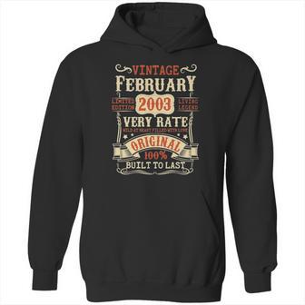 19 Years Old 19Th Birthday Gifts Vintage February 2003 Ver2 Hoodie | Favorety