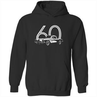 1960 Corvette Three Quarter Side View With Year Dark Color Hoodie | Favorety AU