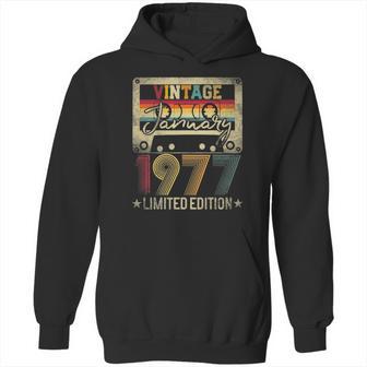 1977 January Vintage Limited Edition 45Th Birthday Gift Idea Hoodie | Favorety