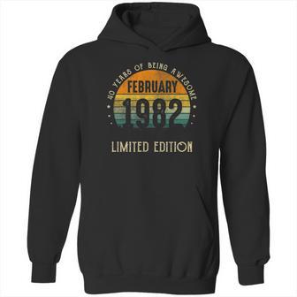 1982 Birthday Gifts For Men February 40 Years Old 40Th Bday Hoodie | Favorety DE