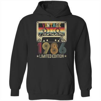 1986 January Vintage Limited Edition 35Th Birthday Gift Idea Hoodie | Favorety UK