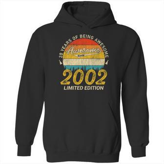 20 Years Old Bday Awesome Since 2002 Distressed 20Th Birthday Hoodie | Favorety DE