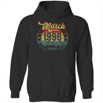 25Th Birthday Gifts 25 Years Old Retro Born In March 1996 Ver2 Hoodie | Favorety