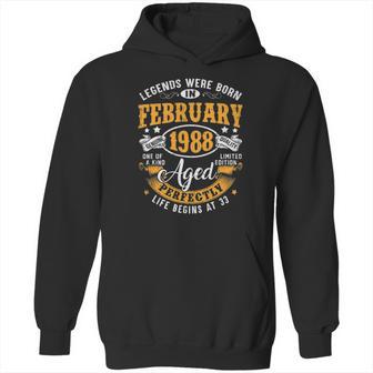 33 Years Old Gifts Vintage February 1988 33Rd Birthday Hoodie | Favorety UK