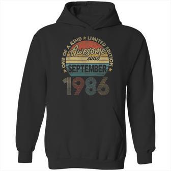 35 Years Old 35Th Birthday Men Awesome Since September 1986 Ver2 Hoodie | Favorety AU