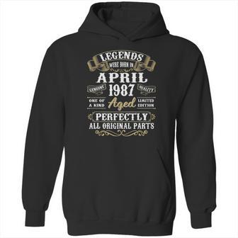 35 Years Old 35Th Birthday Decoration April 1987 Ver2 Hoodie | Favorety CA