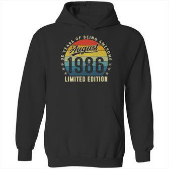 35 Years Old Birthday Made In August 1986 35Th Birthday Hoodie | Favorety UK