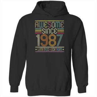 35Th Birthday Vintage Tee 35 Years Old Awesome Since 1987 Ver2 Hoodie | Favorety