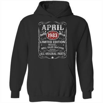 38 Years Old 38Th Birthday Decoration April 1983 Ver2 Hoodie | Favorety AU