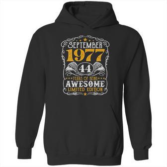 44 Years Old September 1977 Retro Awesome 44Th Birthday Hoodie | Favorety UK