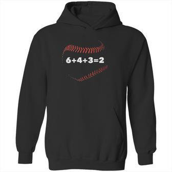 6 4 3 2 Double Play Baseball Player Gift Baseball Saying Hoodie | Favorety DE