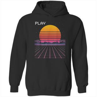 80S Grid Sunset Vaporwave Synthwave Outrun Hoodie | Favorety DE