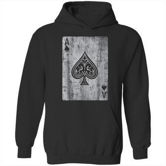 Ace Of Spades Card Gambling Poker Vintage Graphic Hoodie | Favorety UK