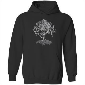 Acoustic Guita Hand Printed Willow Tree Asphalt Hoodie | Favorety UK