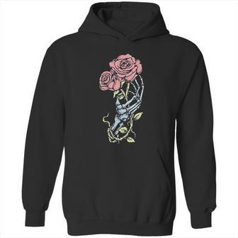 Aesthetic Skeleton Hand Rose Pastel Goth Dark Gothic Hoodie | Favorety DE