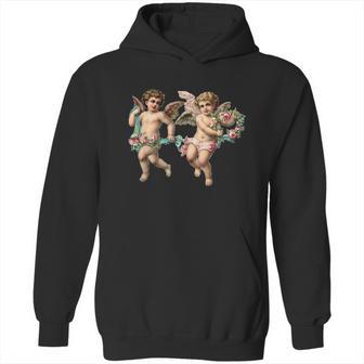 Angelic Vintage Cherub Design Charming Baby Angels Hoodie | Favorety CA