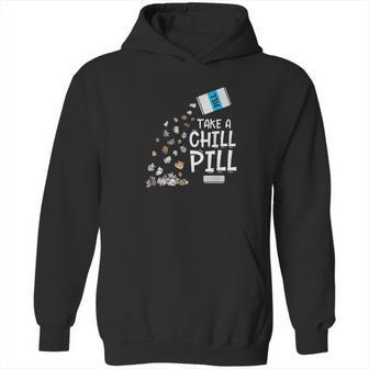 Animal Meme Gift Chill Pill Pun Chinchilla Hoodie | Favorety DE