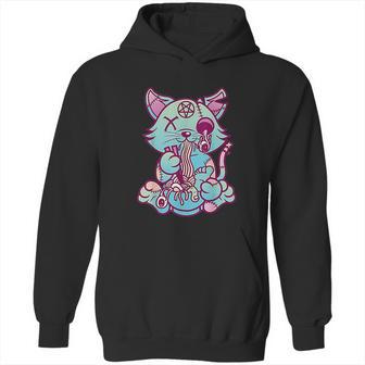 Anime Aesthetic Pastel Goth Ramen Noodle Cat Gifts Hoodie | Favorety