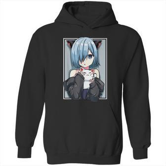 Anime Girl Neko Catgirl Pastel Kawaii Cat Manga Japan Lover Hoodie | Favorety