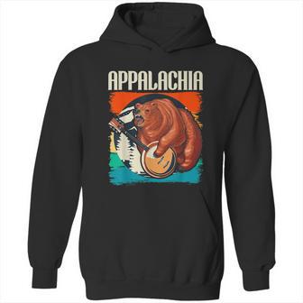 Appalachia Vintage Banjo Player Bluegrass Musician Graphic Design Printed Casual Daily Basic Hoodie | Favorety UK