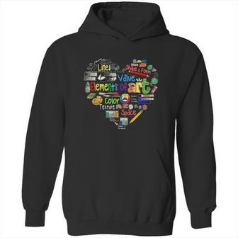 Artist Elements Of Art Heart Shape Colorful Painter Hoodie | Favorety